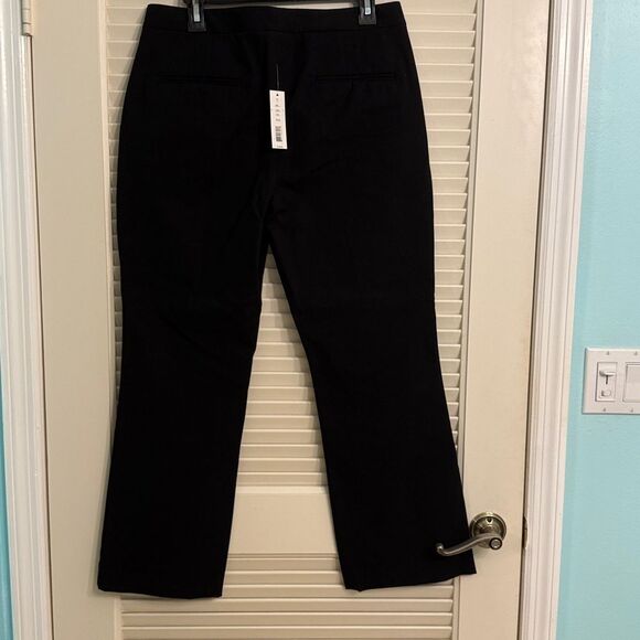 Theory Black Benetta Checklist Fabric Dress Pants Size 10 NWT - Picture 4 of 4
